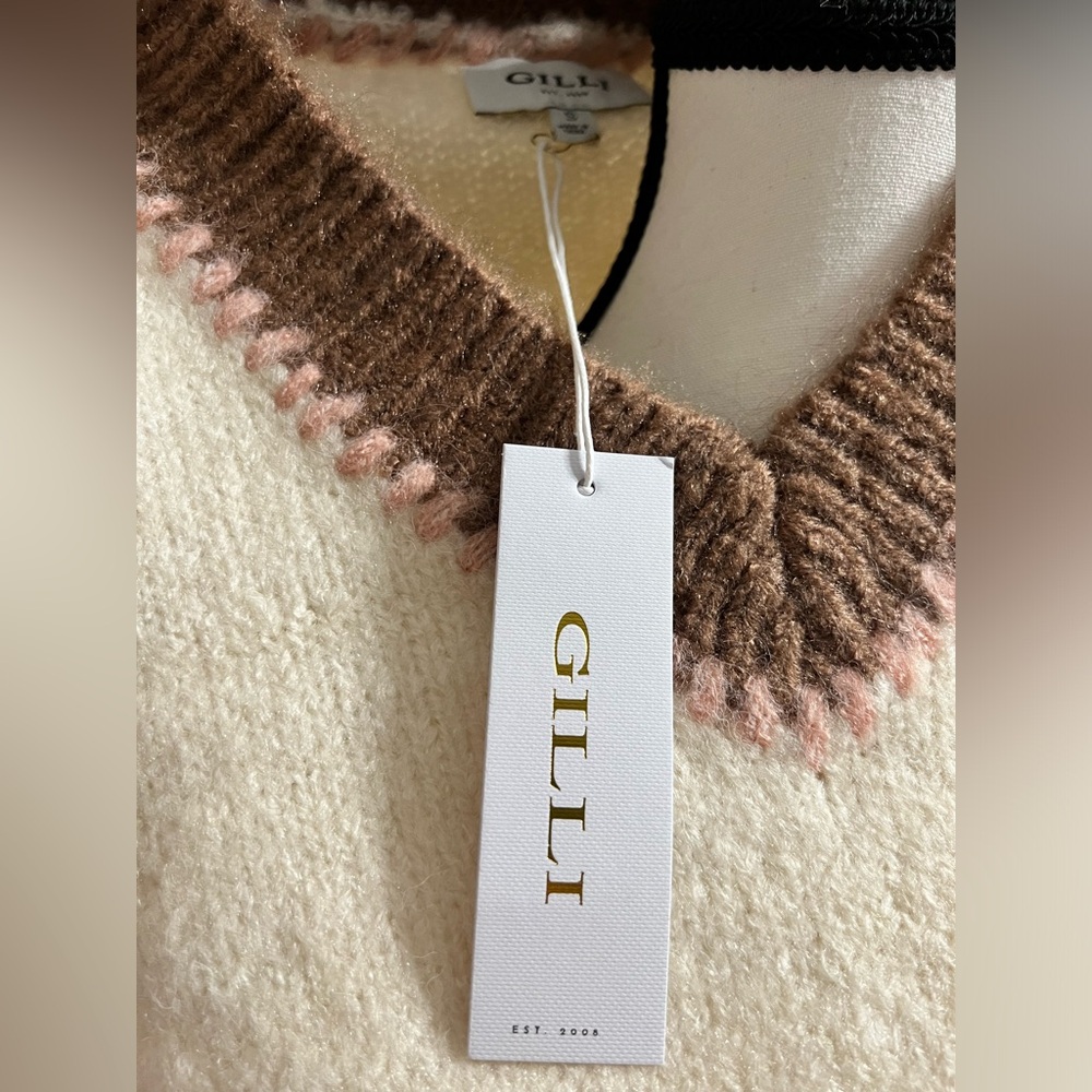Soft Colorblock V Neck Long Sleeve Pullover Sweater - Picture 7 of 8